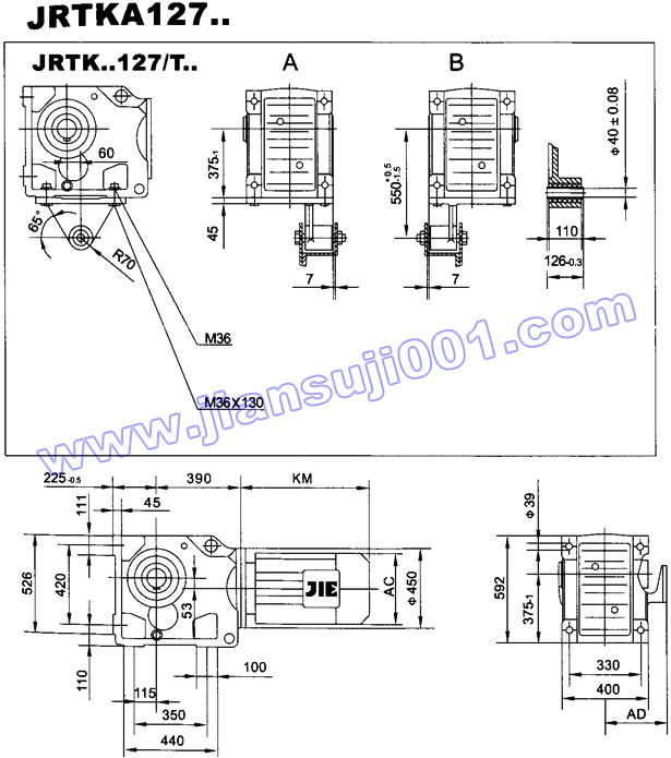 JRTK斜齒輪—傘齒輪減速機電機
